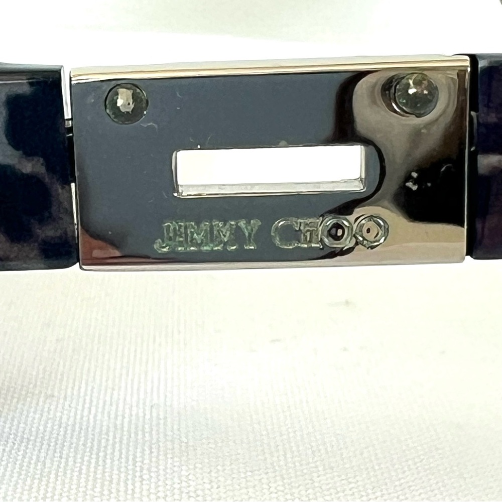 JIMMY CHOO Italy Essie ZP2 BD Rectangle Lenses Leopard w Silver Frame Glasses - Picture 9 of 15